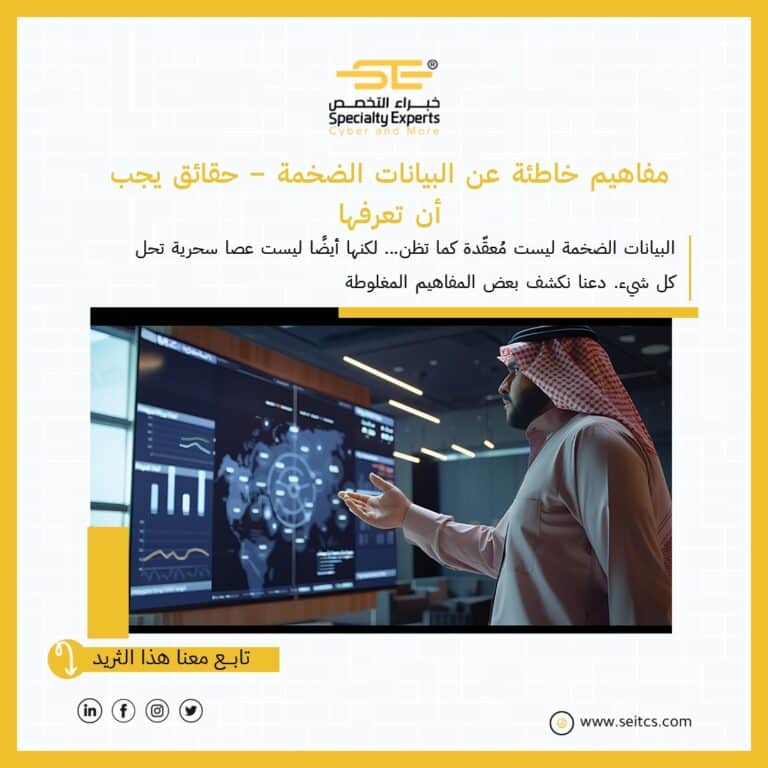 صورة توضح أشهر المفاهيم الخاطئة حول البيانات الضخمة